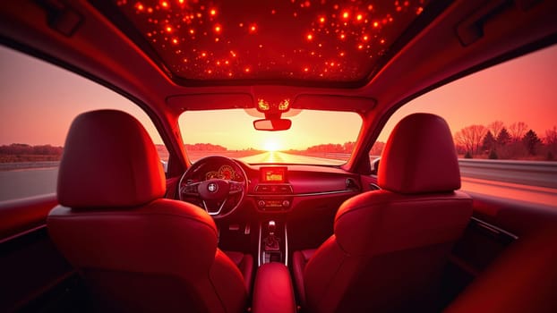 Self-driving car, view from the cockpit