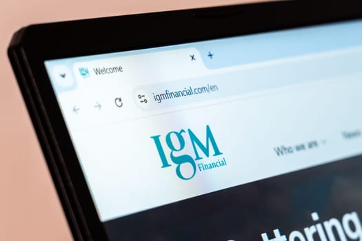 New York, USA - January 19, 2025: IGM Financial website showcasing wealth management and financial planning services