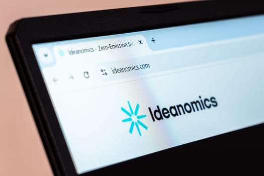 New York, USA - January 19, 2025: Ideanomics website showcasing innovative technology and sustainable energy solutions