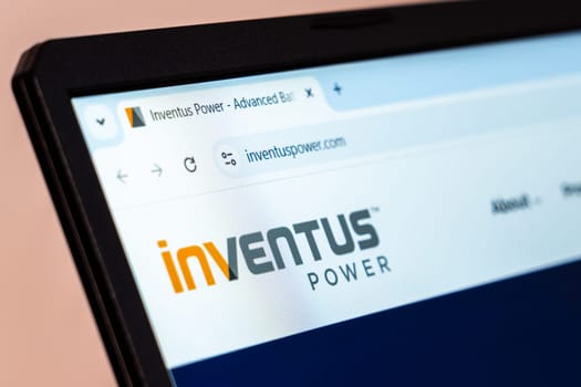 New York, USA - January 19, 2025: Inventus Power corporate website featuring advanced power solutions and battery technology