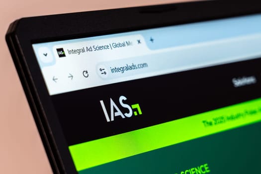 New York, USA - January 19, 2025: IAS website featuring digital ad verification and media quality solutions