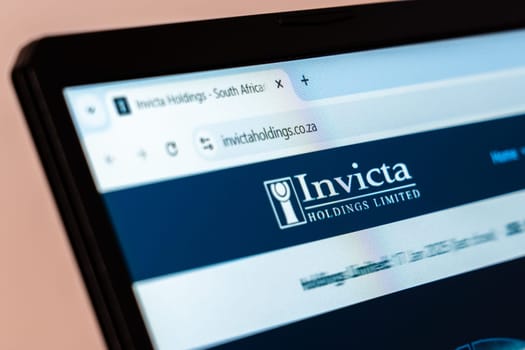 New York, USA - January 19, 2025: Invicta Holdings website showcasing industrial supply and business solutions in South Africa