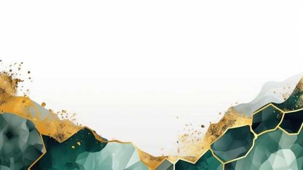 Abstract watercolor artwork mixed with buzzy geometric shapes for background of social media banner generative AI image