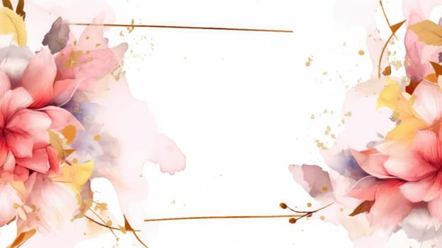 Watercolor abstract design for background of wedding or buzzy social media banner generative AI