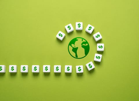Money makes the world go round. Attract investments. World economy and trade. Money markets.