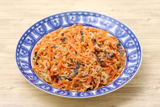 Local cuisine of Okinawa prefecture in Japan. It is called " Ninjin Shirishiri "