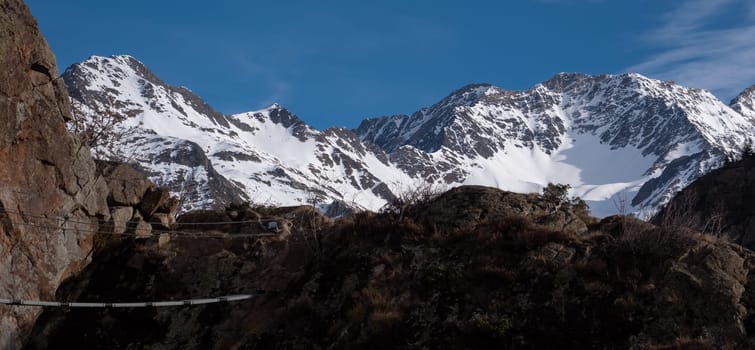 Sunset over the Pyrenees mountains near Gavarnie, High quality 4k footage