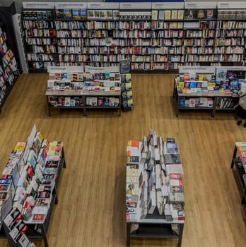 France, Bordeaux, 01-20-2025, Book, books on the shelves in the library. High quality photo