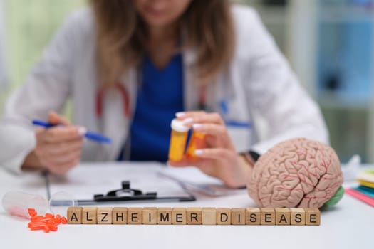 A dedicated healthcare professional carefully analyzes various medications that are related to Alzheimers disease