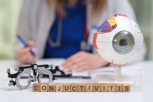 Understanding and diagnosing conjunctivitis with the help of medical tools and an eye model for better accuracy