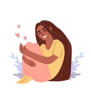 Self love and empowerment for women embracing positivity and happiness.