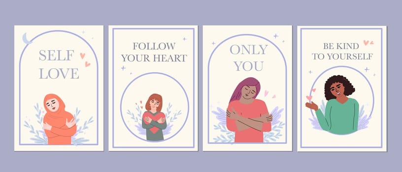 Self love motivation and empowerment for women in their 30s - inspirational card design.