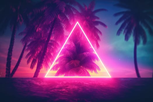 Synthwave Triangle, photorealistic. Generative AI image weber.