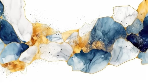 Watercolor abstract design for background of wedding or buzzy social media banner on white background generative AI