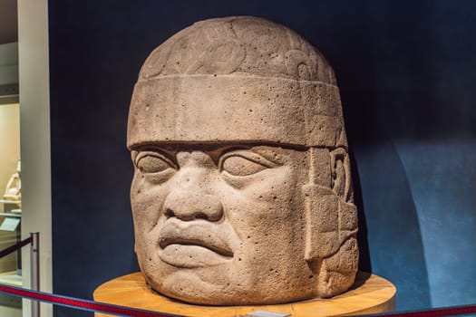 27.07.2024 Mexico City, Mexico: Artifact from the National Museum of Anthropology in Mexico City. Historic and cultural treasure showcasing Mexico rich pre-Columbian heritage. Anthropology, history, and education concept.