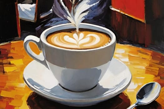 cup coffee cafe drink illustration alt watercolor. High quality illustration
