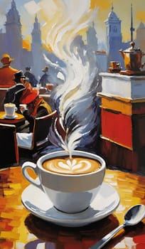 cup coffee cafe drink illustration alt watercolor. High quality illustration