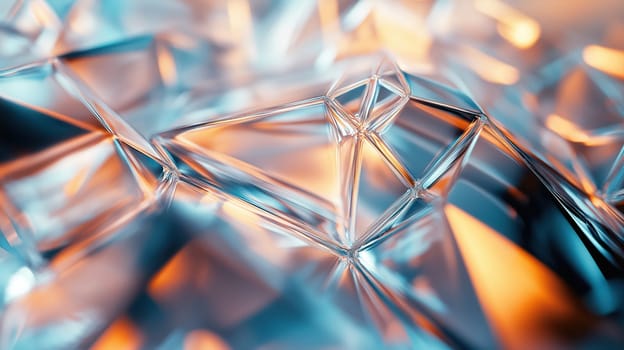 Shiny 3d glass low poly abstract background