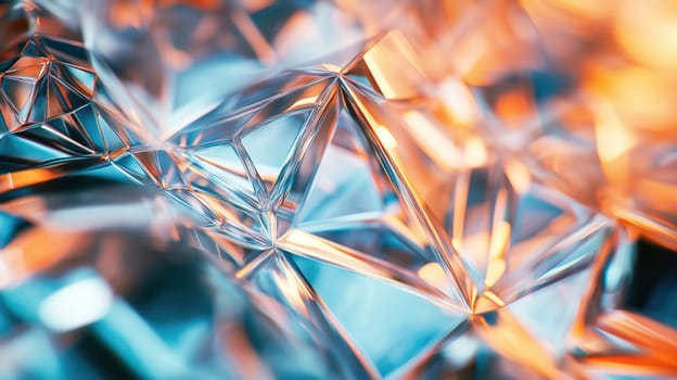 Shiny 3d glass low poly abstract background