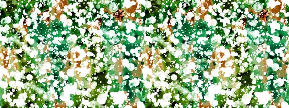 Seamless pattern with abstract creative blots and splashes painted with gouache for paint box design