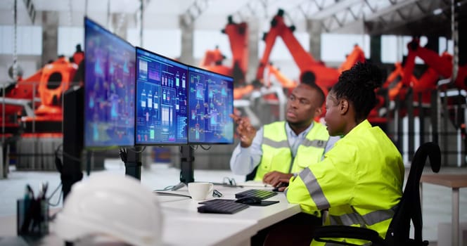 Engineer Operator Using Scada System At Industrial Plant