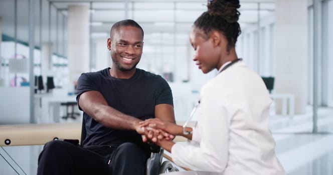 Healthcare Caregiver Doctor And Happy Male Patient