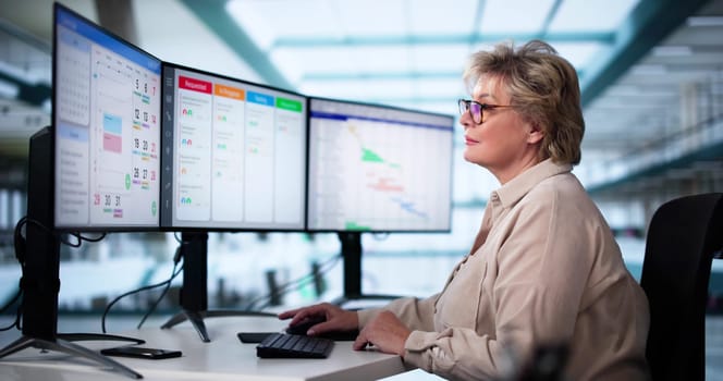Monitor Agenda Events Using Scrum Software On Desktop Computer