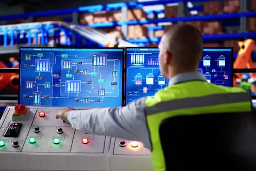 Warehouse Management On Computer. Supplier And Distribution Software