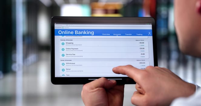 Computerized Electronic Bank Statement Transfer For Payment Balance