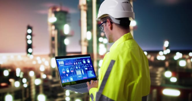 Oil And Gas Chemical Plant And Refinery. Industrial Engineering