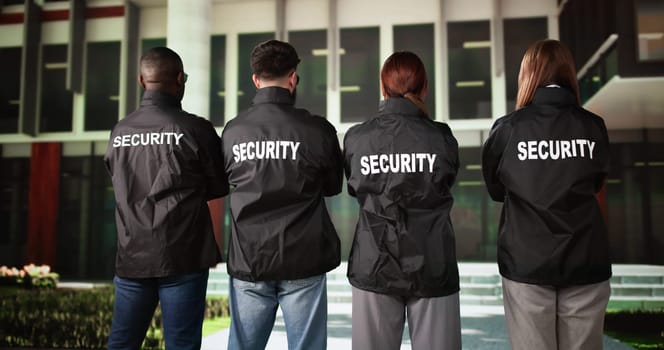 Security Guard Event Service. Officer And His Group