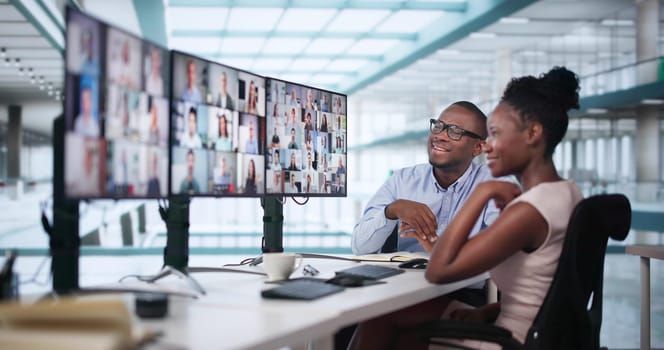 Video Conference Call. Remote Virtual Meeting Online