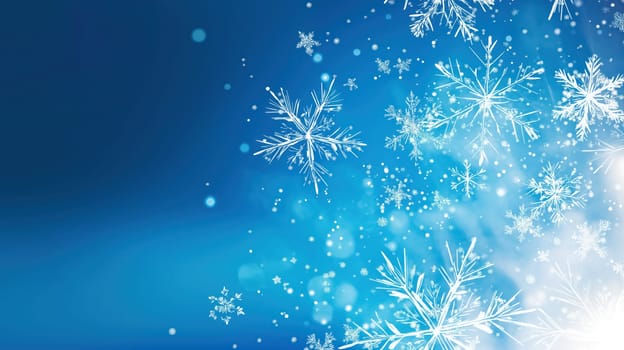 Abstract blue white winter snowy background