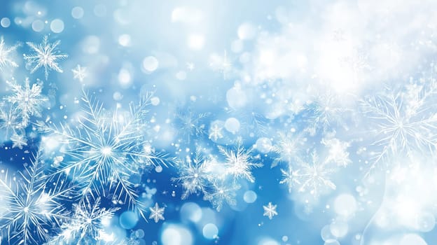 Abstract blue white winter snowy background