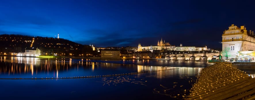 Prague. Panoramic image of Prague, capital city of Czech Republic,