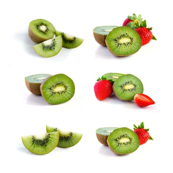 Kiwi and strawberry set