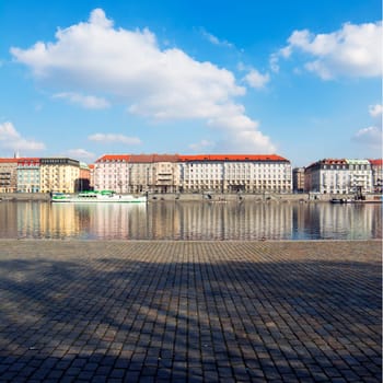 Prague riverbank
