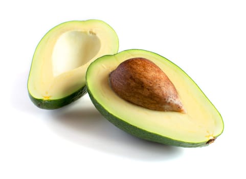 Fresh avocado isolated on white
