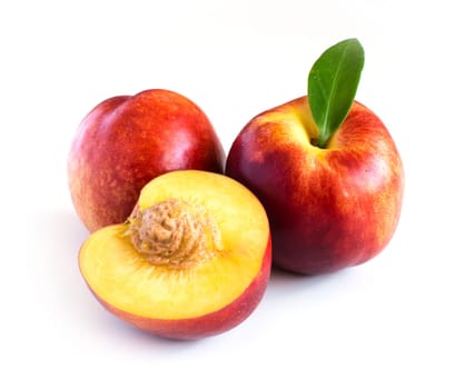 peach on a white background