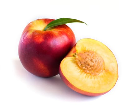 peach on a white background