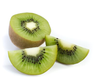 kiwi fruit and his sliced segments