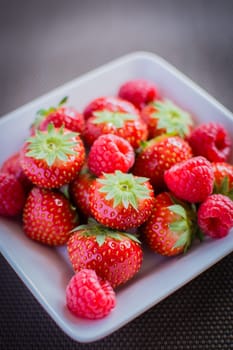 Strawberries, raspberries