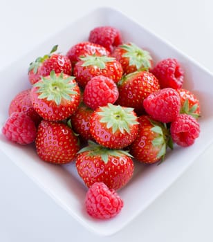 Strawberries, raspberries