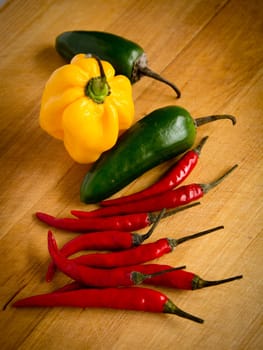 red and green chili pepper
