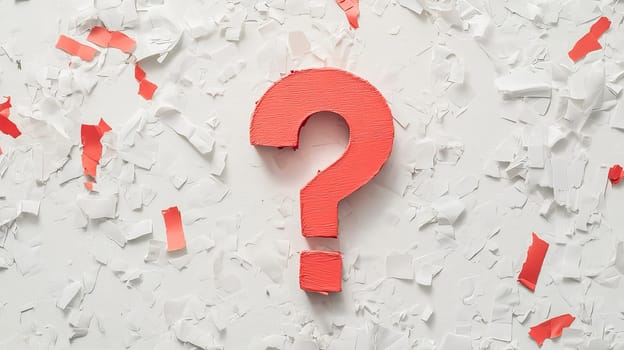 Question mark symbol for FAQ, information, Problem and solution. Ai art
