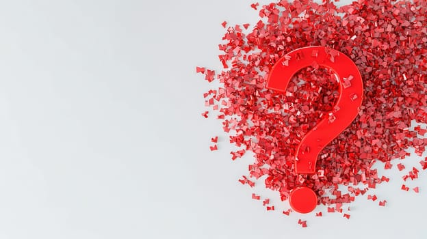 Question mark symbol for FAQ, information, Problem and solution. Ai art