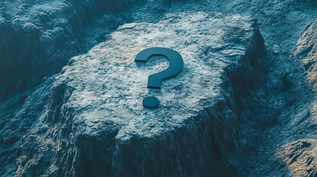 Question mark symbol for FAQ, information, Problem and solution. Ai art