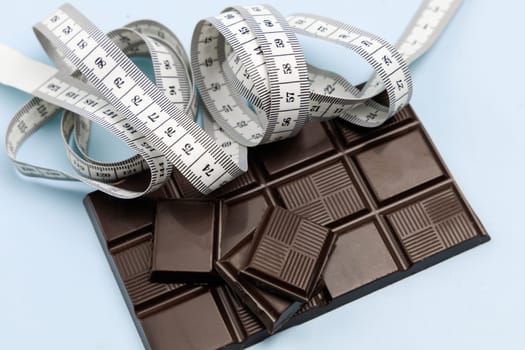 Delicious dark chocolate bar. Healthy eating concept. High quality photo