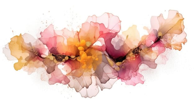 Watercolor abstract design for background of wedding or buzzy social media banner generative AI