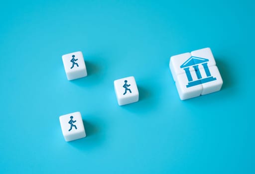 Political election race. Election candidates. Resolving disputes and conflicts. Find consensus.